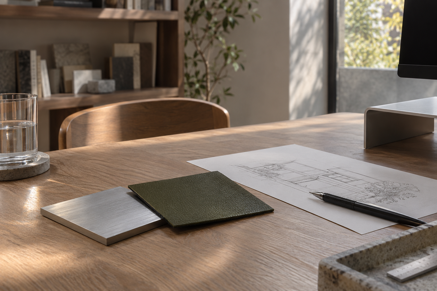 Workspaces equipped with desk tools