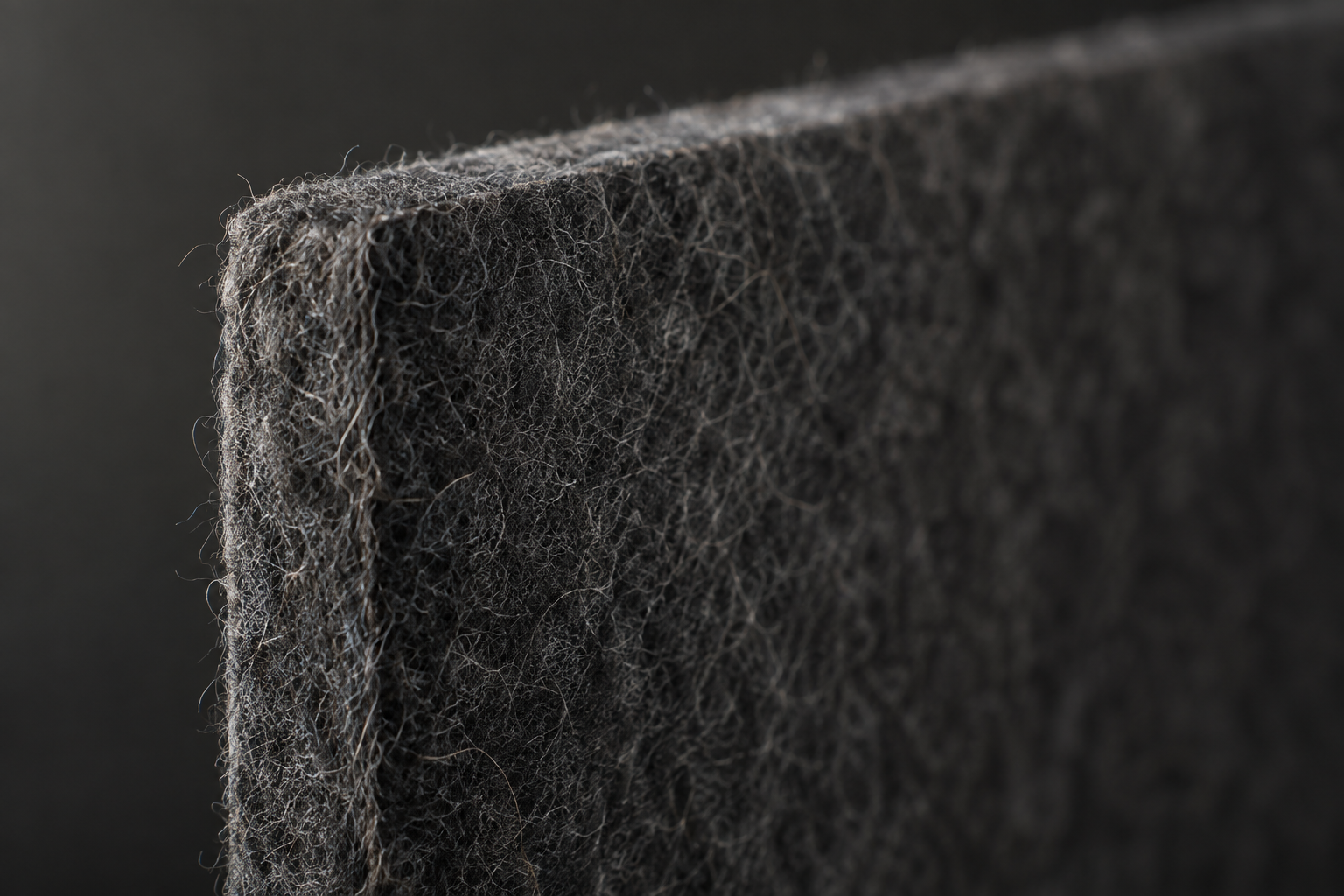 Charcoal felt desk screen